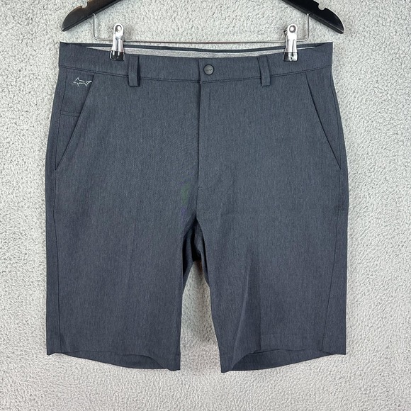 Greg Norman Shorts Mens 32 Gray ML75 Microlux PlayDry Golf Performance Stretch - Picture 1 of 9
